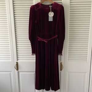 Nicola Bathie for Antonio Melani Red Velvet dress